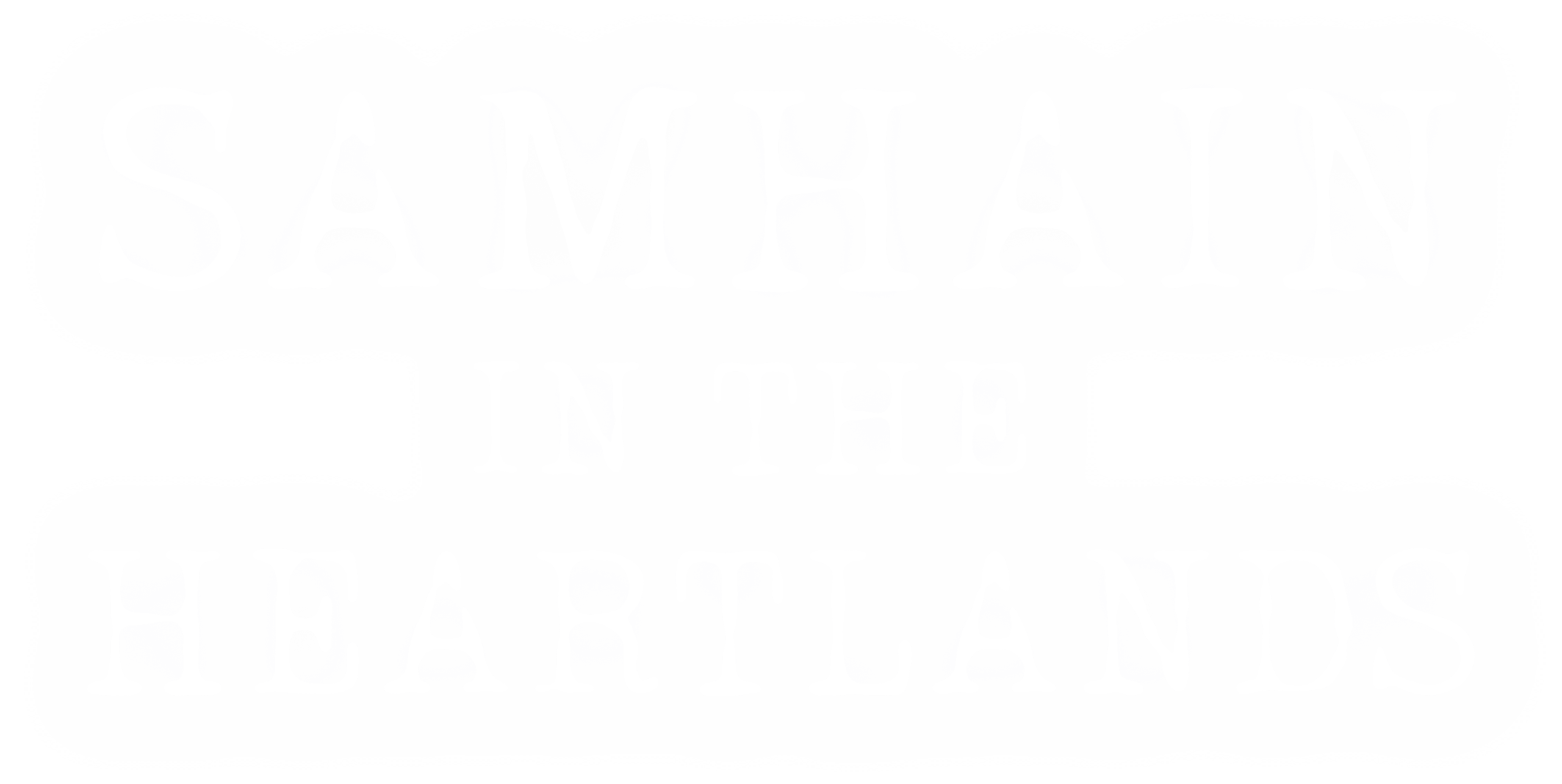 Text reading "SAMHAIN IN THE HEARTLANDS" in a large, white, serif font on a light grey background, evoking the spirit of sustainable tourism in Longford.
